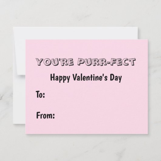 Wees mijn Valentijn - Bandit Cat / Kitten - Platte Feestdagenkaart (Achterkant)