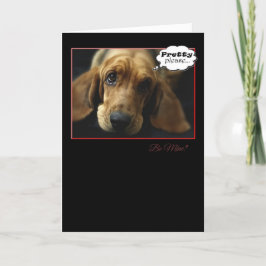 Wees mijn Valentijn Basset Hound Kaart