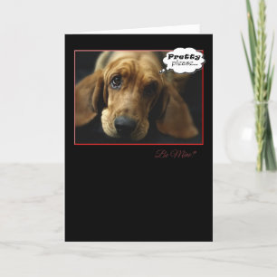 Wees mijn Valentijn Basset Hound Kaart