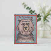 Wees mijn Valentijn Beer Briefkaart (Staand voorkant)