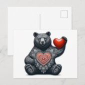 Wees mijn Valentijn Beer Briefkaart (Voorkant / Achterkant)