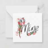 Wees Mijn Valentijn Blankokaart Notitiekaartje (Voorkant)