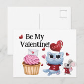 Wees mijn Valentijn Briefkaart (Voorkant / Achterkant)