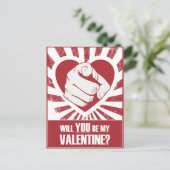 Wees mijn Valentijn Briefkaart (Staand voorkant)