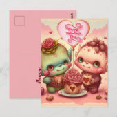 Wees mijn valentijn briefkaart (Voorkant / Achterkant)