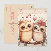 Wees mijn valentijn briefkaart (Voorkant / Achterkant)