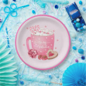 Wees mijn Valentijn Cacao, Koekjes en Snoepjes Papieren Bordje (Feest)