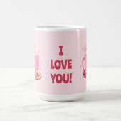 Wees mijn Valentijn Cacao, koekjes, snoepjes, roze Koffiemok (Center)