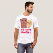 Wees mijn Valentijn Choco Pannenkoek matching kopp T-shirt (Voorkant volledig)