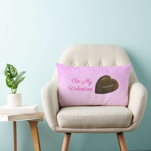 Wees Mijn Valentijn Chocolade Hart Kussen (Stoel)