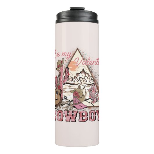 Wees mijn Valentijn Cowboy | Romantische Westerne  Thermosbeker (Voorkant)