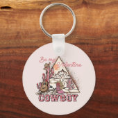 Wees mijn Valentijn Cowboy Sleutelhanger (Achterkant)