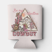 Wees mijn Valentijn - Cowboy Western Country Blikjeskoeler (Achterkant)
