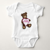 Wees mijn Valentijn Cute  Beer Stuffed Animal Romper (Voorkant)