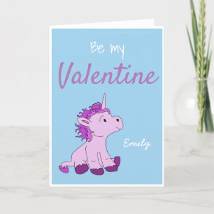 Wees mijn Valentijn Cute Unicorn Valentijn Day Feestdagen Kaart
