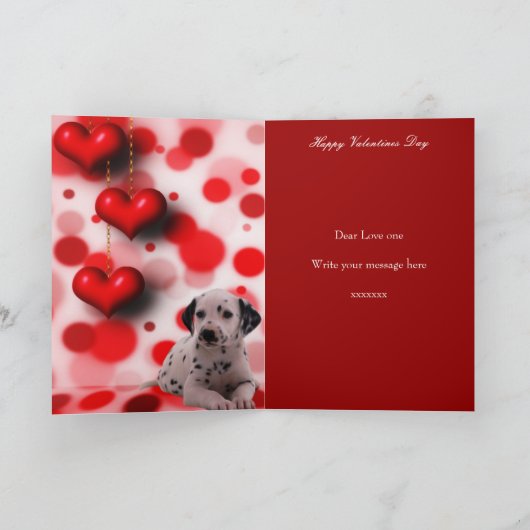 Wees mijn Valentijn Dalmation Puppy Dog Feestdagen Kaart