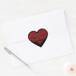 Wees mijn Valentijn die Doves zoent Hart Sticker