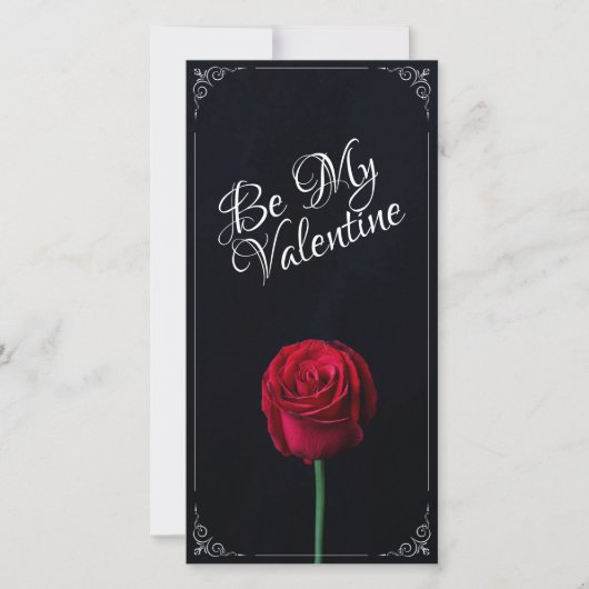 Wees mijn Valentijn - Donkere Rode Roos (Voorkant)