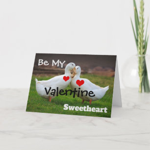 Wees Mijn Valentijn Eenden Kaart