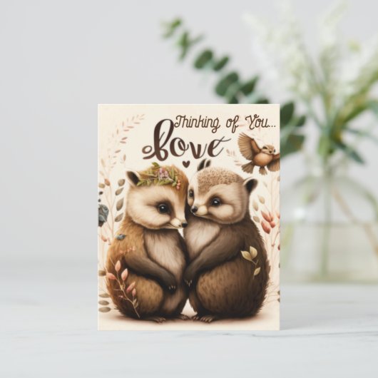 Wees mijn Valentijn egel verliefd (Staand voorkant)