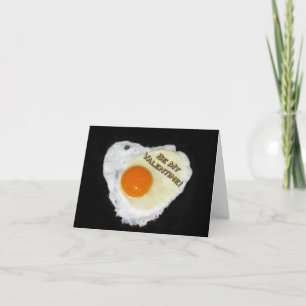 Wees mijn Valentijn. Eierhart. Zout en peper Feestdagen Kaart