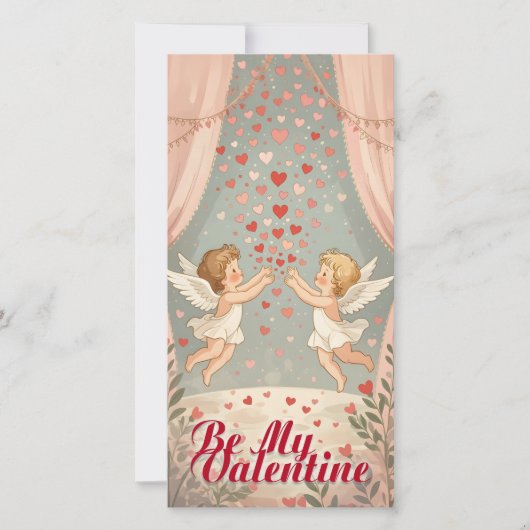 Wees Mijn Valentijn Engel Cherubs Illustratie (Voorkant)