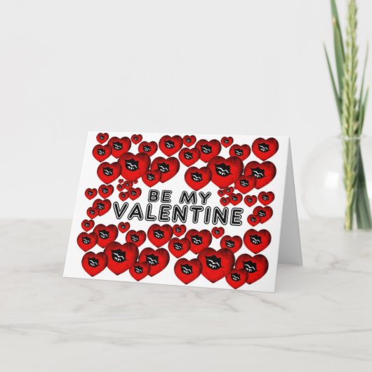 Wees mijn Valentijn Feestdagen Kaart (Voorkant)