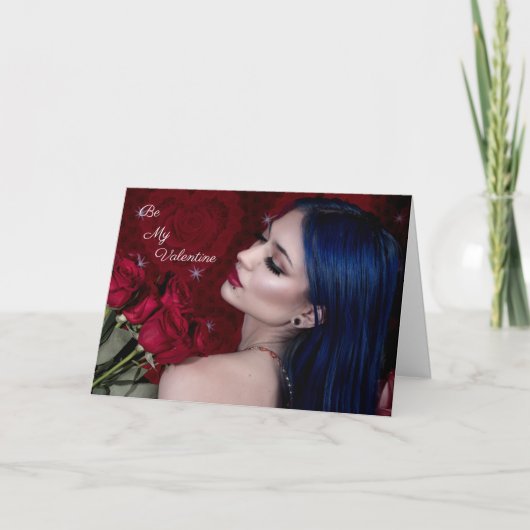 Wees mijn Valentijn Feestdagen Kaart (Voorkant)