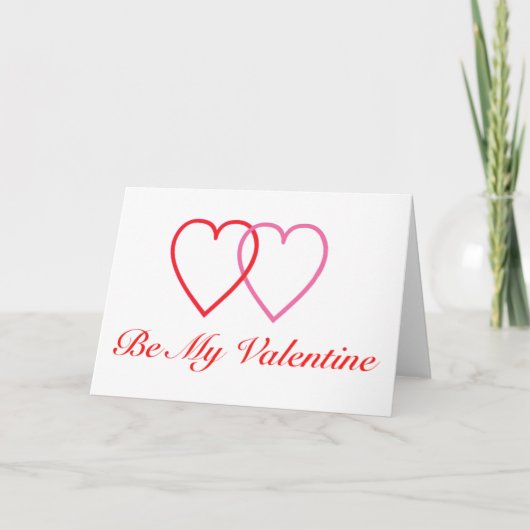 Wees mijn Valentijn Feestdagen Kaart (Voorkant)