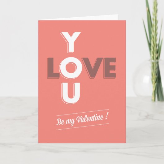 Wees mijn Valentijn Feestdagen Kaart (Voorkant)