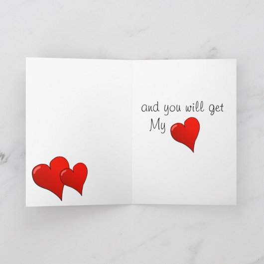 Wees mijn Valentijn... Feestdagen Kaart (Binnen)