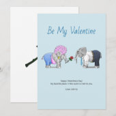Wees mijn Valentijn Feestdagenkaart (Voorkant / Achterkant)