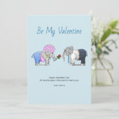 Wees mijn Valentijn Feestdagenkaart (Staand voorkant)