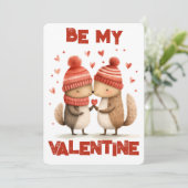 Wees mijn Valentijn Feestdagenkaart (Staand voorkant)