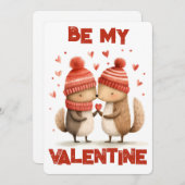 Wees mijn Valentijn Feestdagenkaart (Voorkant / Achterkant)