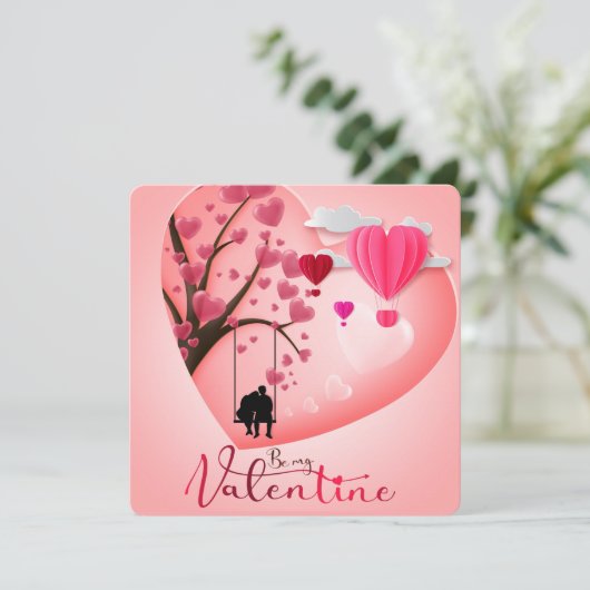 Wees mijn Valentijn Feestdagenkaart (Staand voorkant)