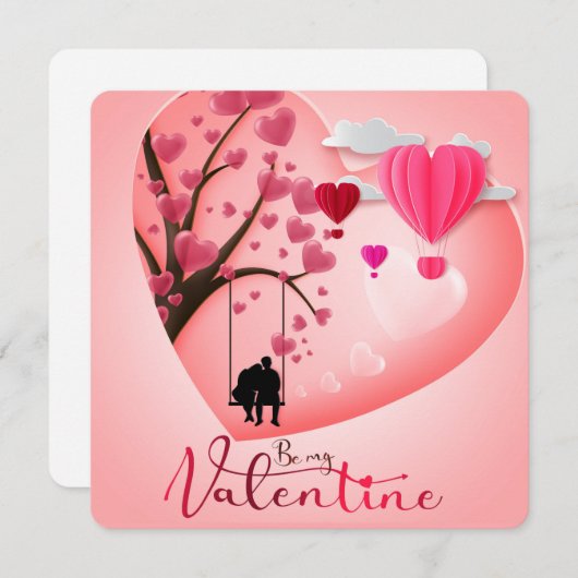 Wees mijn Valentijn Feestdagenkaart (Voorkant / Achterkant)