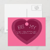 Wees mijn valentijn feestdagenkaart (Voorkant / Achterkant)