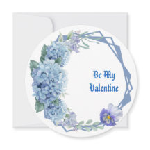 Wees mijn Valentijn Floral Romantic Blue Flower Wr