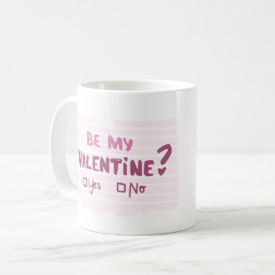 Wees mijn Valentijn? Foto Hart Roze Koffiemok