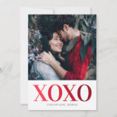 Wees mijn Valentijn Foto XOXO Feestdagenkaart (Voorkant)