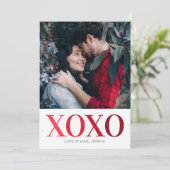 Wees mijn Valentijn Foto XOXO Feestdagenkaart (Staand voorkant)