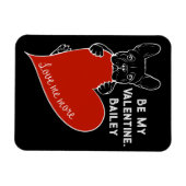 Wees mijn Valentijn Franse Bulldog met een rood ha Magneet (Horizontaal)