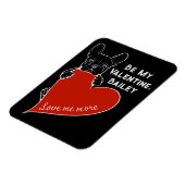 Wees mijn Valentijn Franse Bulldog met een rood ha Magneet (Linkerzijde)