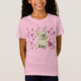 Wees mijn Valentijn, Franse Bulldog T-shirt