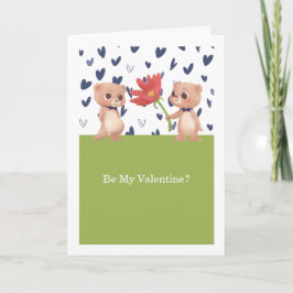 Wees mijn Valentijn Gay Teddy Bars met een ventila Feestdagen Kaart