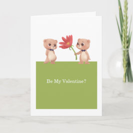 Wees mijn Valentijn Gay Teddy Bars met een ventila Feestdagen Kaart