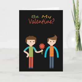 Wees mijn Valentijn Gay Thema Feestdagen Kaart