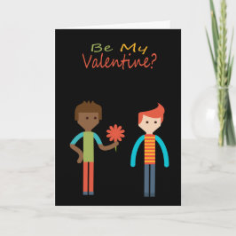 Wees mijn Valentijn Gay Thema Feestdagen Kaart