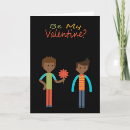 Wees mijn Valentijn Gay Thema Feestdagen Kaart